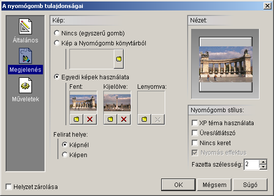 Nagy kép a nyomógombról